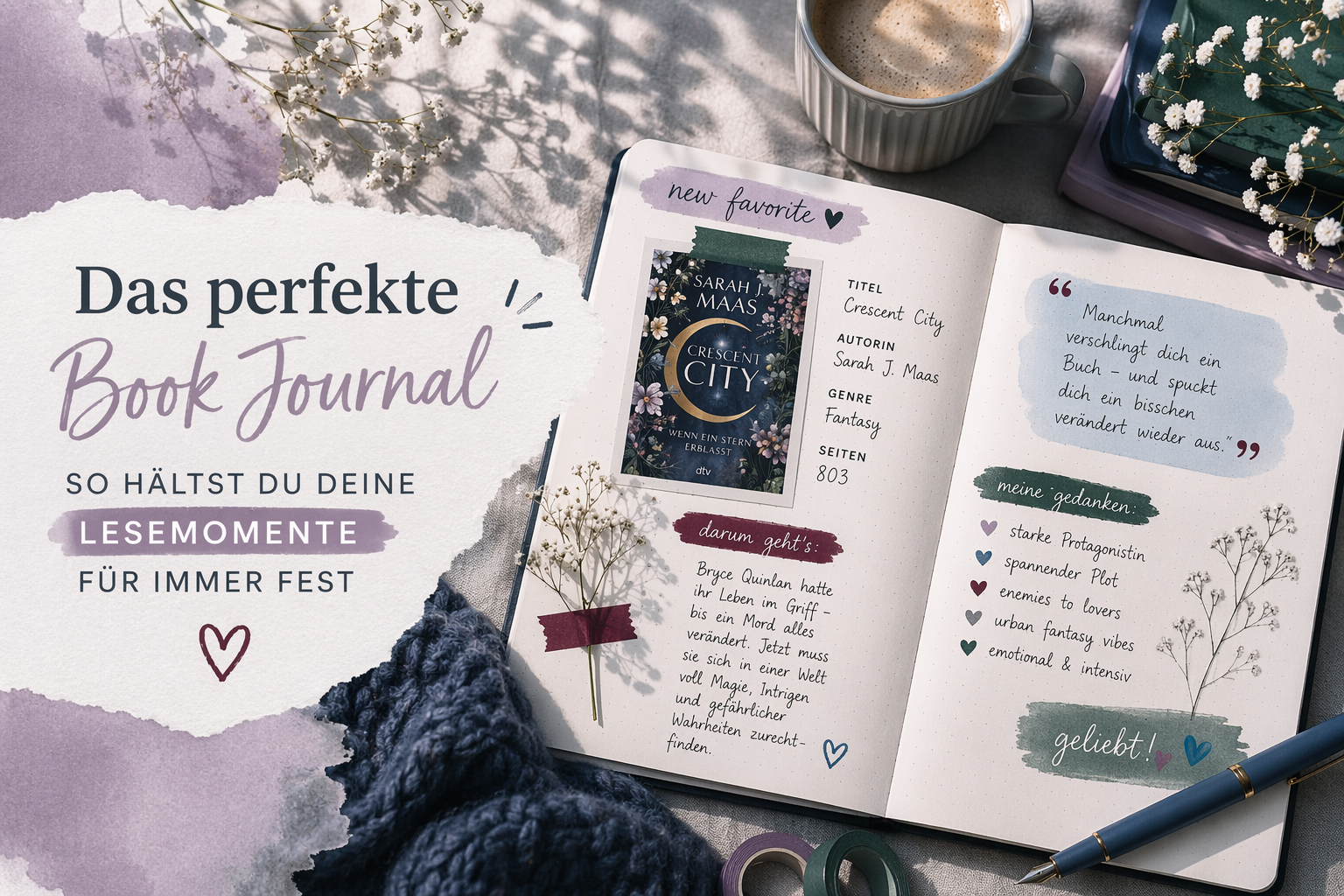 Das perfekte Book Journal – so hältst du deine Lesemomente für immer fest