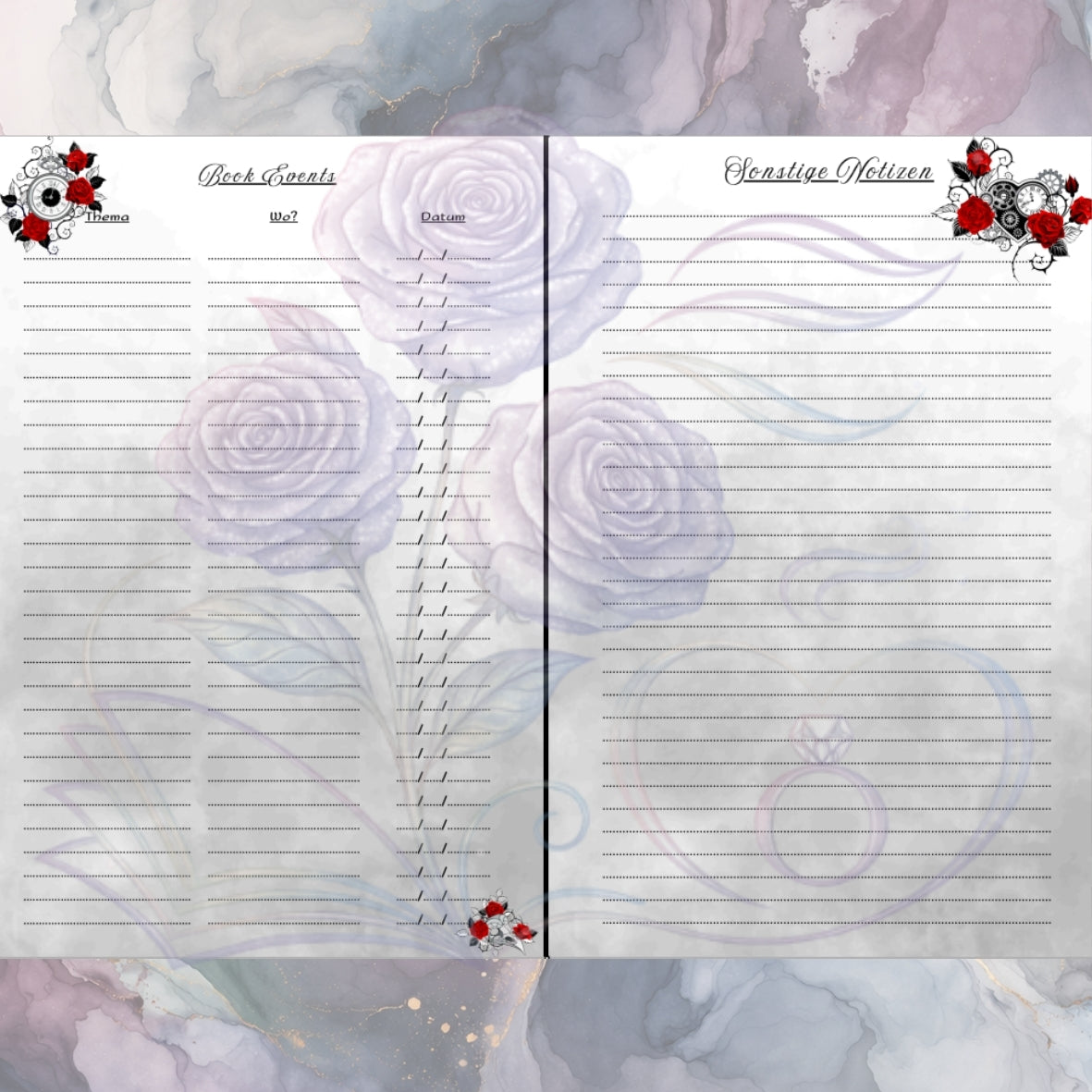 Dark Romance Book Journal