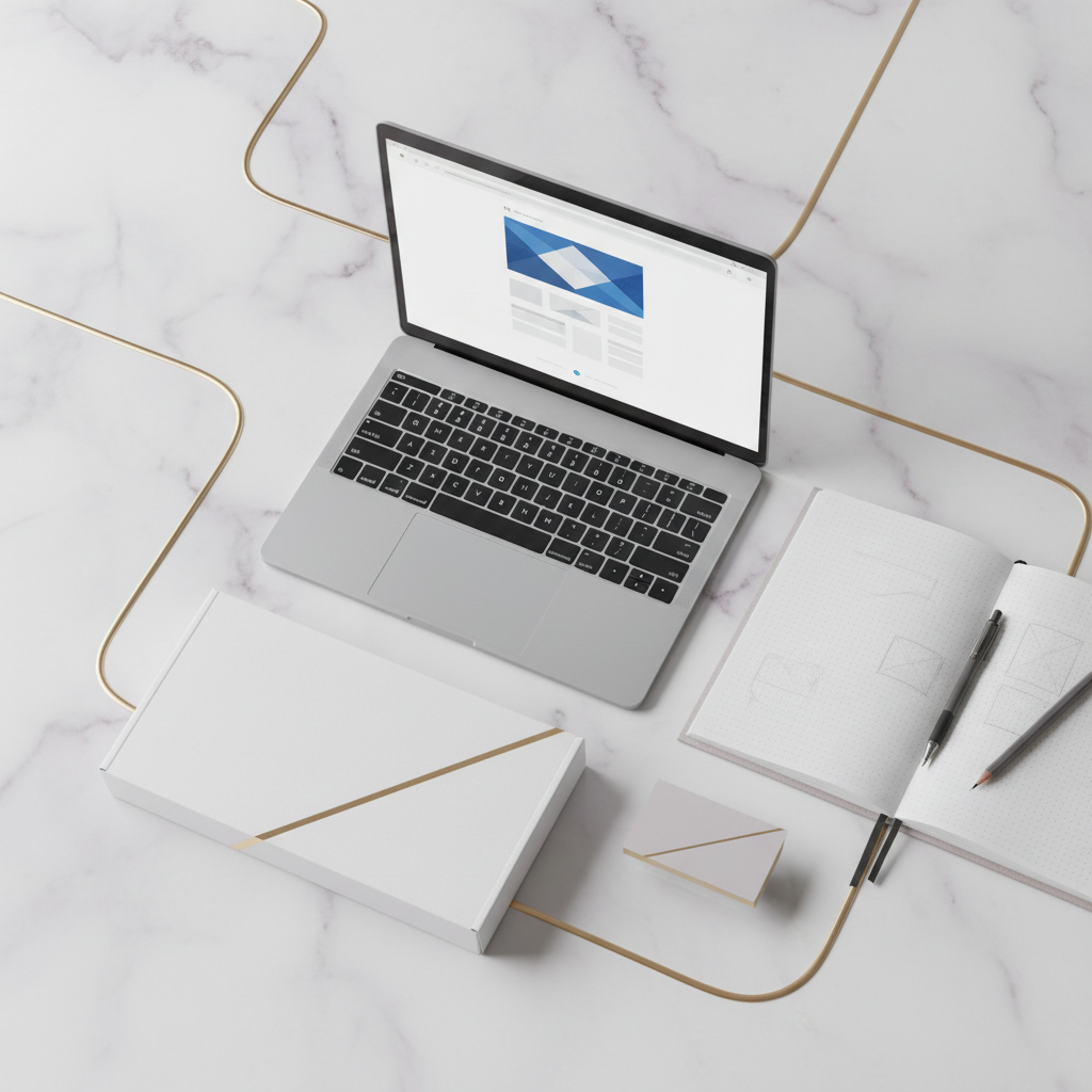 High-Conversion Landingpage-Set – Flat Lay Mockup